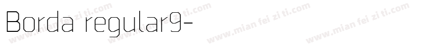 Borda regular9字体转换
